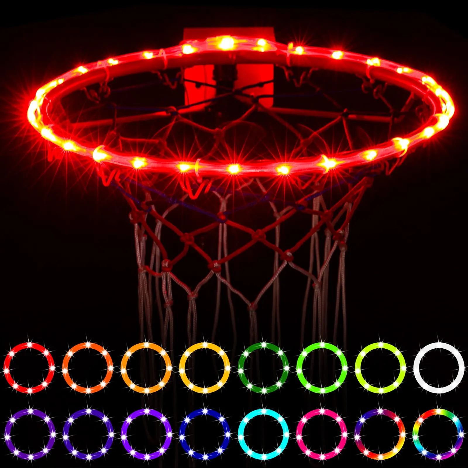 LED Basketball Hoop Lights, Remote Control 16 Color Good Gift