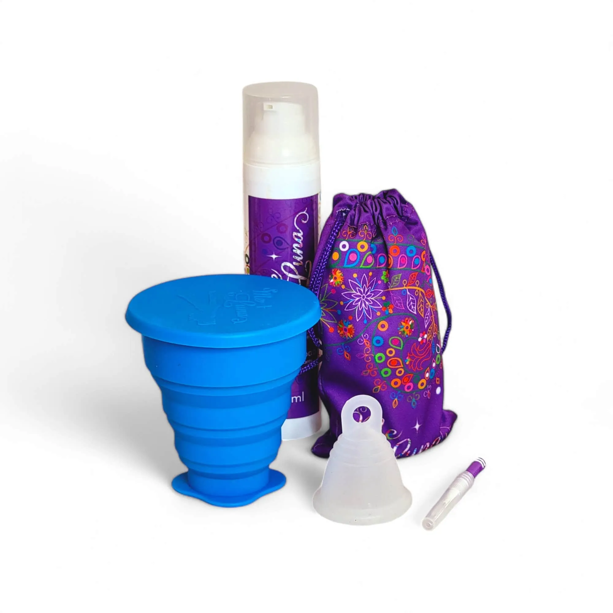 Low Cervix Copy of Colorant-Free Menstrual Cup Kit - Microwave Disinfection