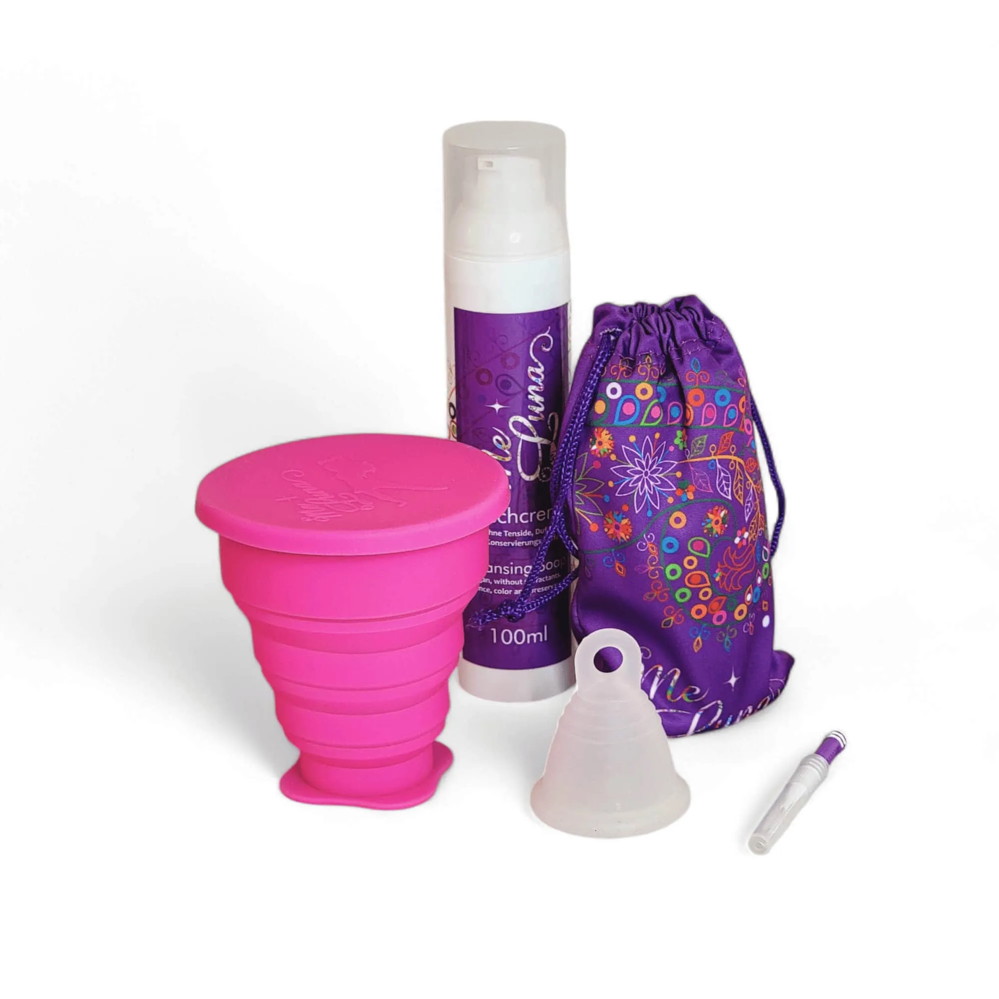 Low Cervix Copy of Colorant-Free Menstrual Cup Kit - Microwave Disinfection