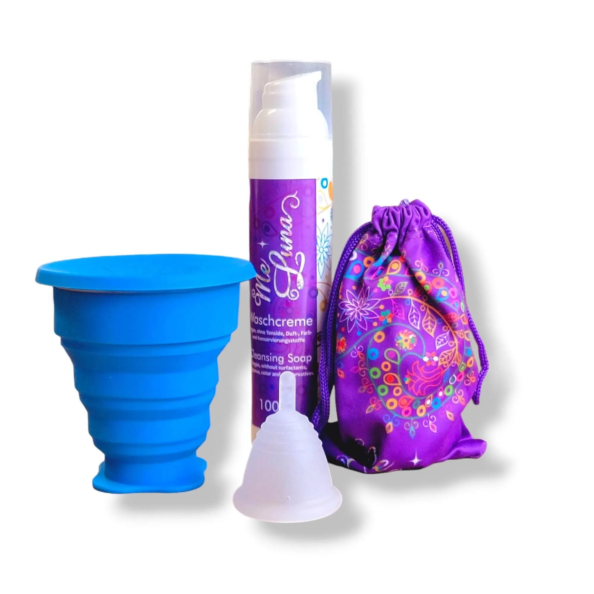 Low Cervix Copy of Colorant-Free Menstrual Cup Kit - Microwave Disinfection