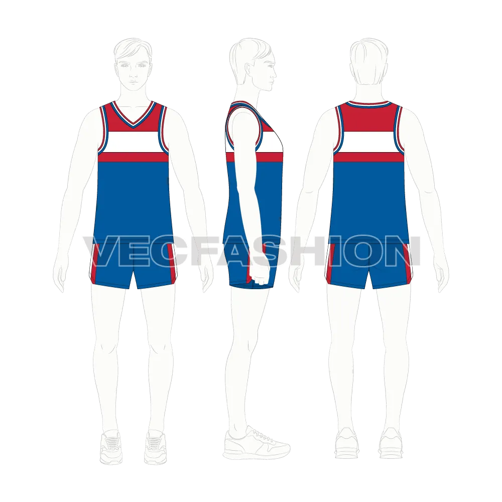 Mens Basketball Kit Vest and Shorts