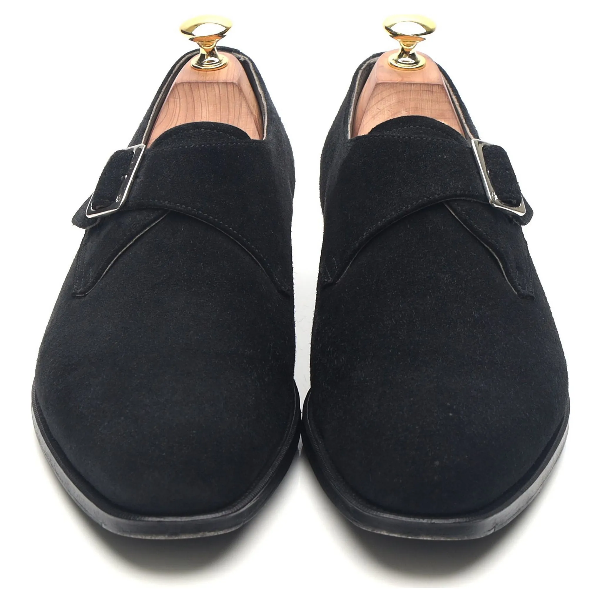 'Mercer' Navy Blue Suede Monk Strap UK 8 E