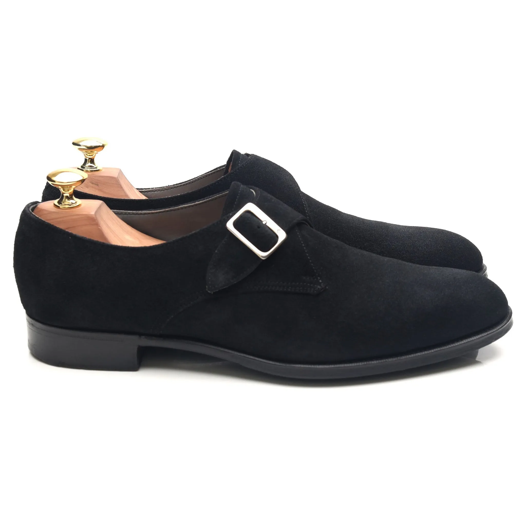 'Mercer' Navy Blue Suede Monk Strap UK 8 E