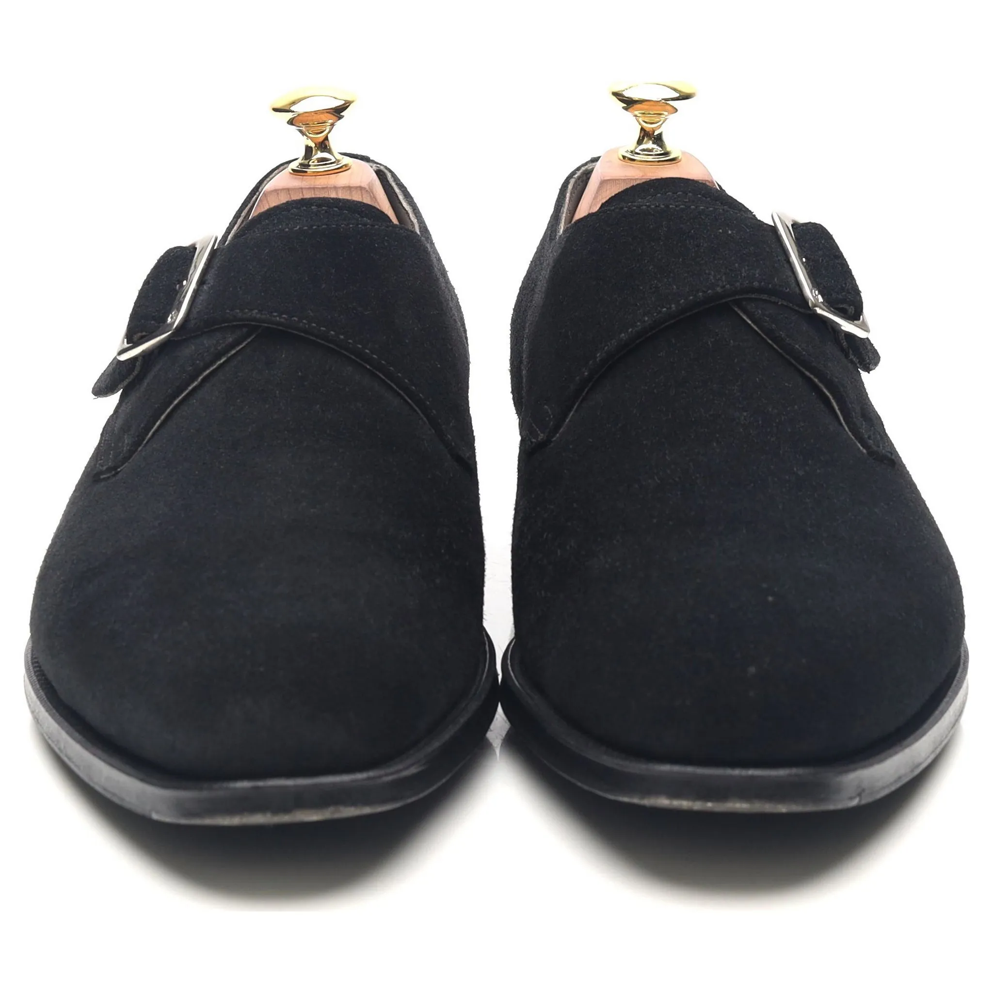 'Mercer' Navy Blue Suede Monk Strap UK 8 E