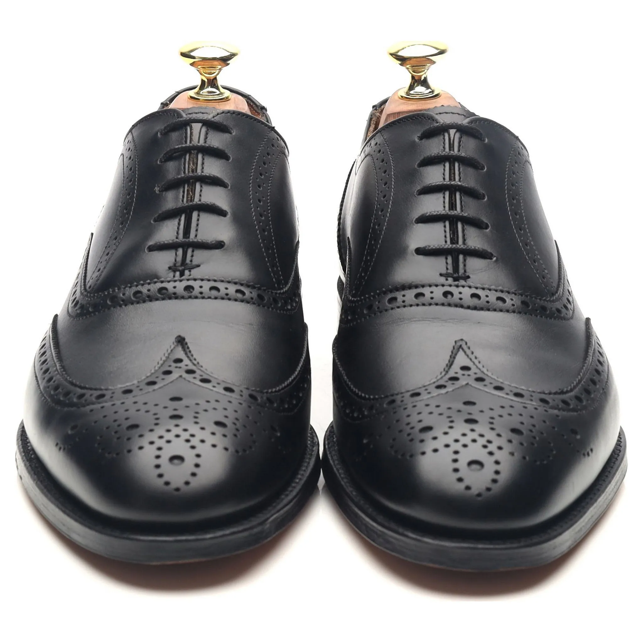 New & Lingwood Black Leather Brogues UK 7.5 E