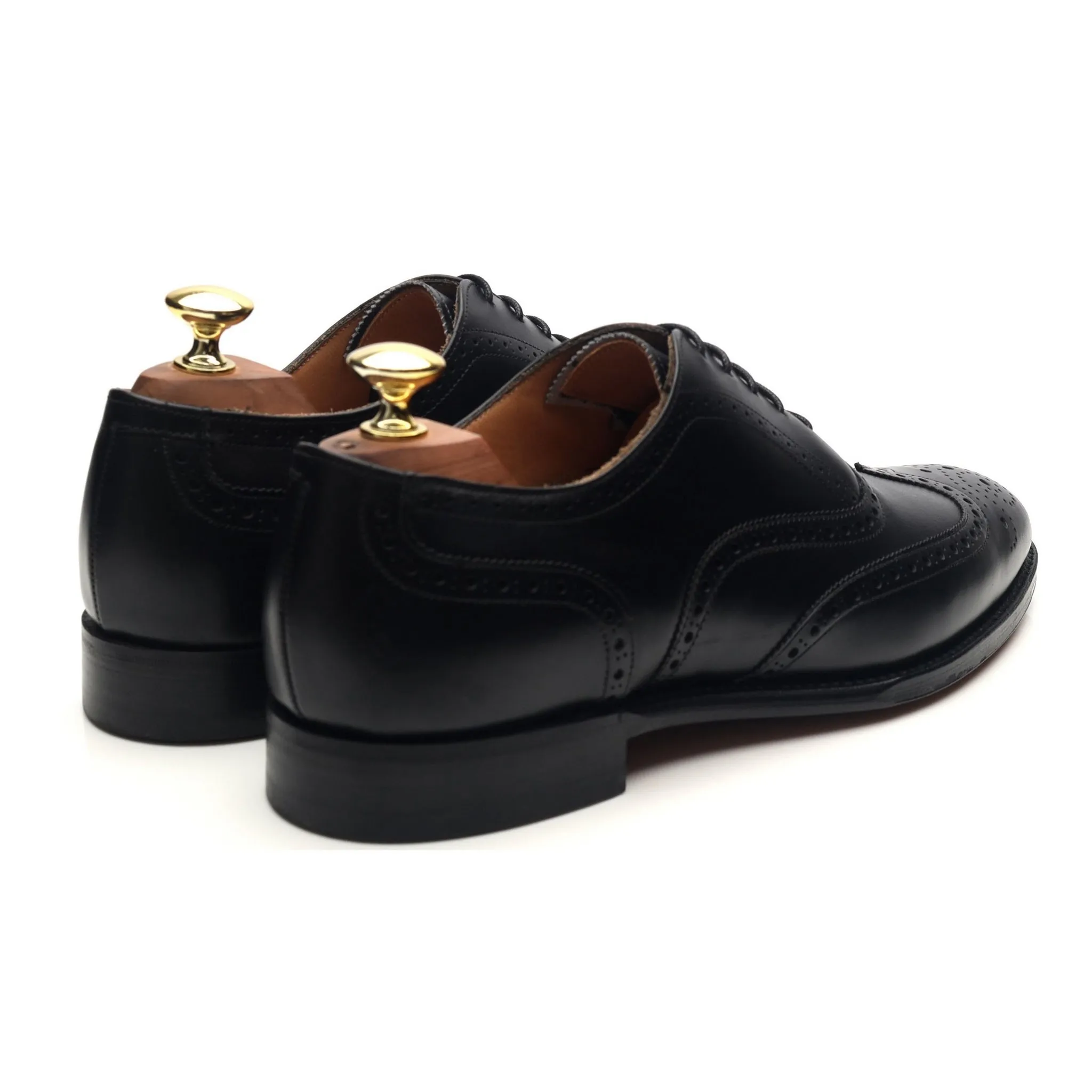 New & Lingwood Black Leather Brogues UK 7.5 E