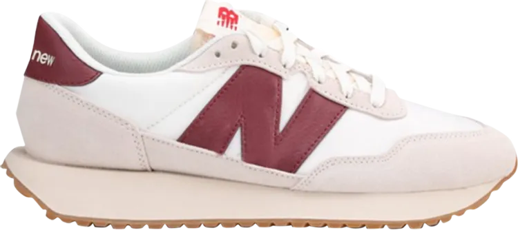 New Balance 237 'White Burgundy' sneakers, white