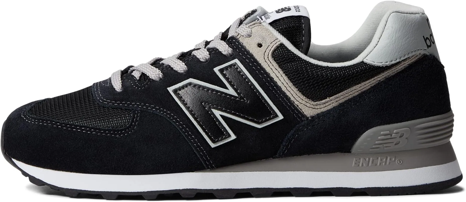 New Balance 574 Core Sneakers, Black/White