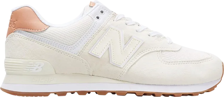 New Balance 574 'Ecru Tint Mahogany' sneakers, white