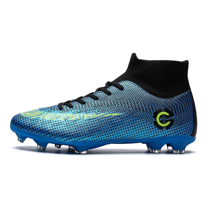 New High-Top Adult and Kids' Soccer Cleats, Training