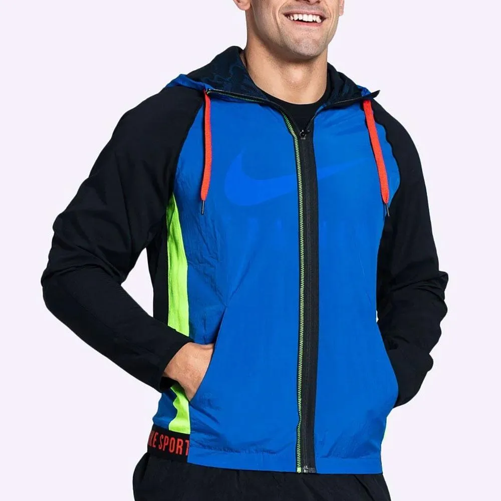 Nike - Dri-FIT Flex Men's Training Jacket - Game Royal/Black/Black/Habanero Red