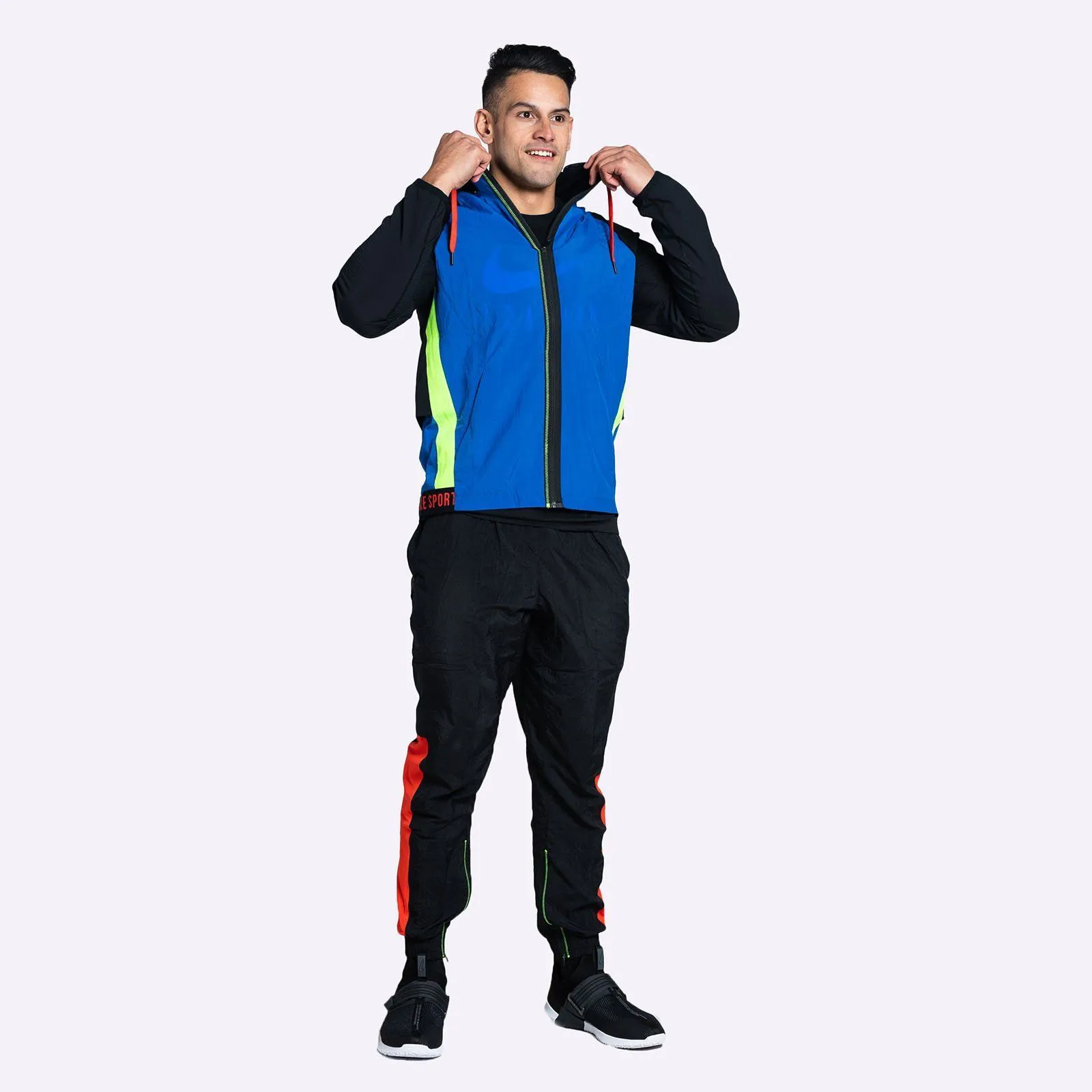 Nike - Dri-FIT Flex Men's Training Jacket - Game Royal/Black/Black/Habanero Red