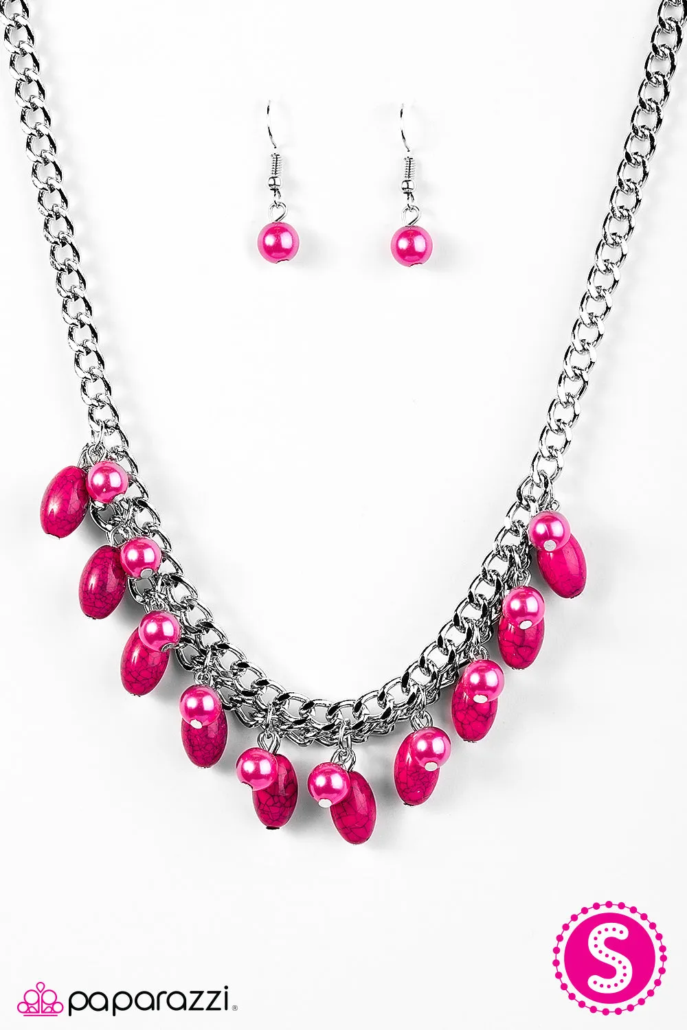 Open Door Jewelry - Cant BEAD Tamed - Pink Necklace - Paparazzi Accessories