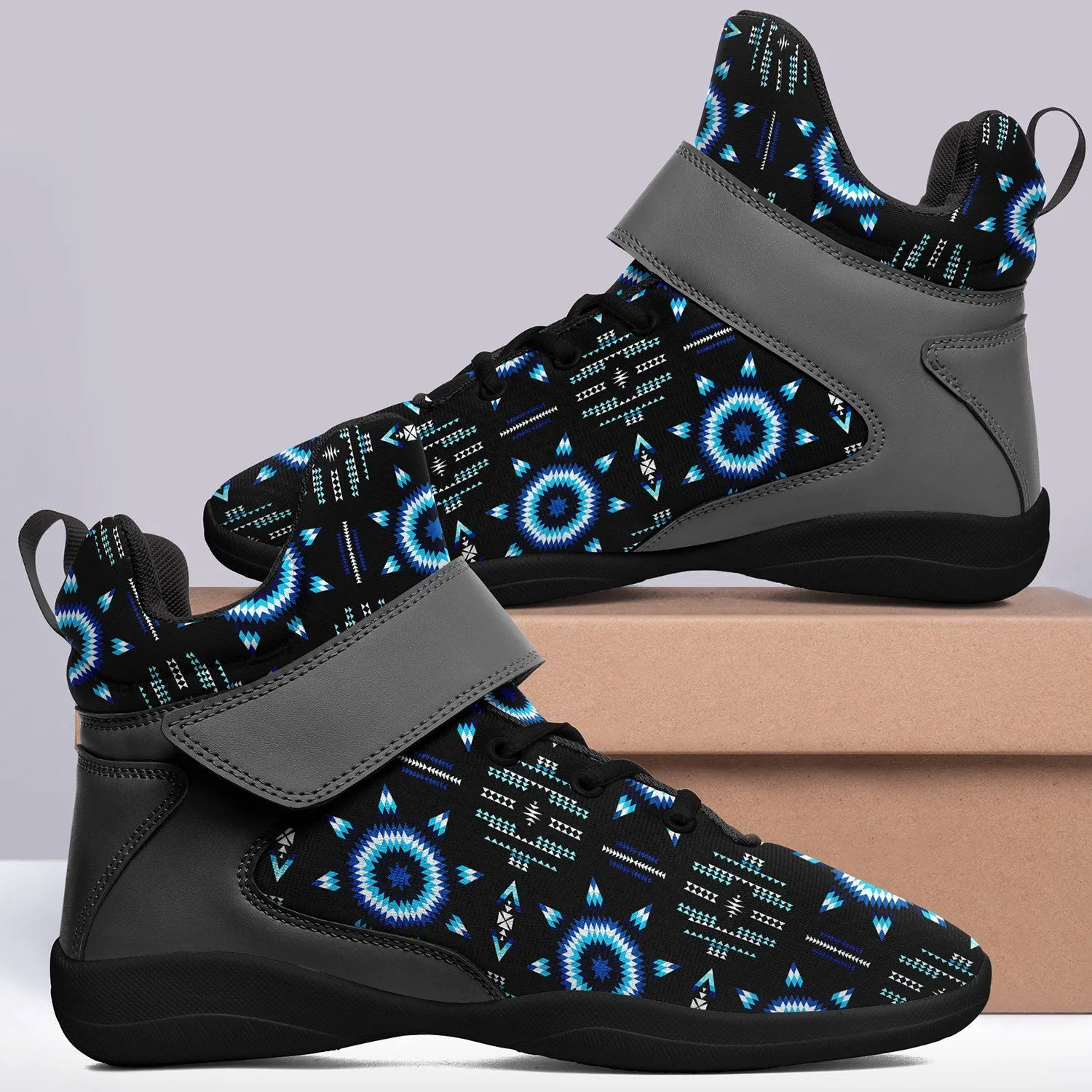 Rising Star Wolf Moon Ipottaa Basketball / Sport High Top Shoes - Black Sole