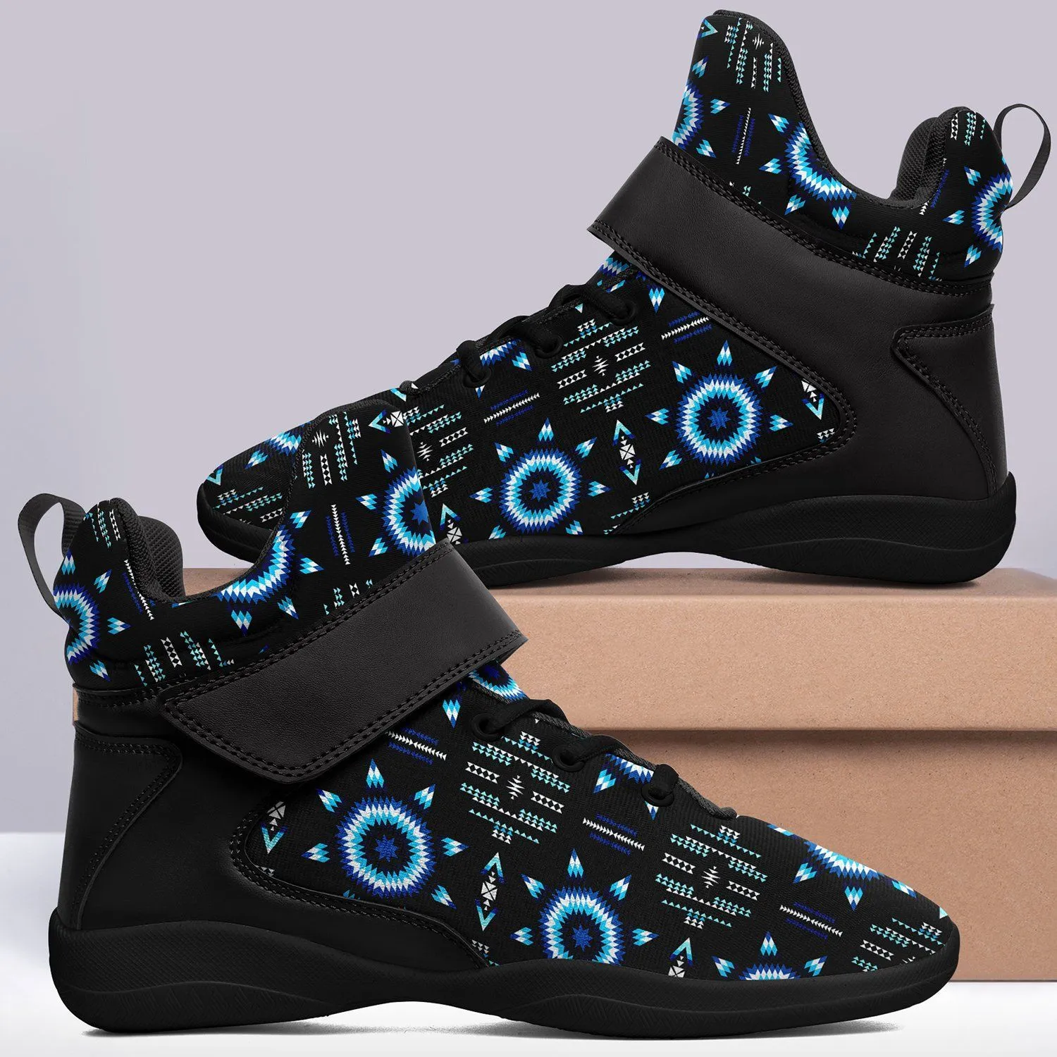 Rising Star Wolf Moon Ipottaa Basketball / Sport High Top Shoes - Black Sole