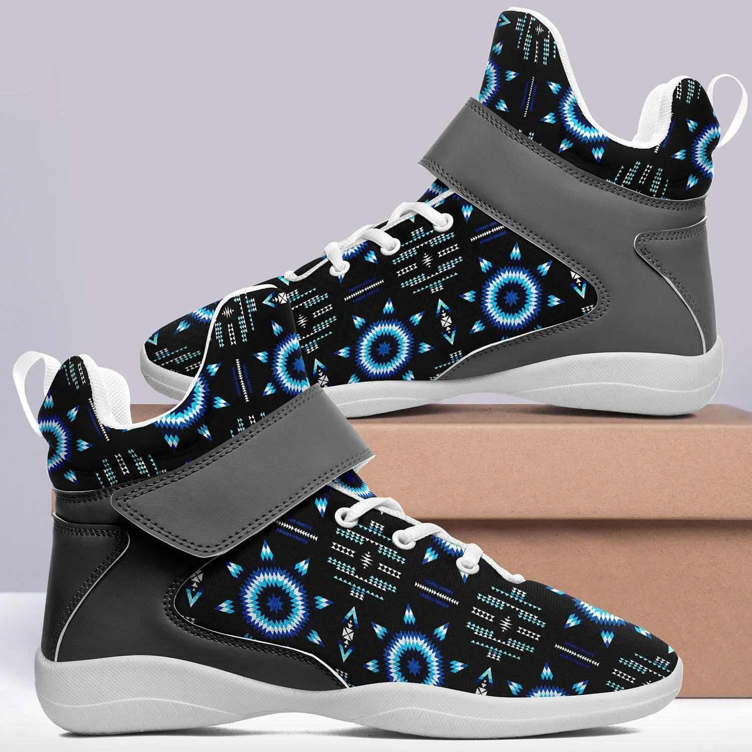 Rising Star Wolf Moon Ipottaa Basketball / Sport High Top Shoes - White Sole