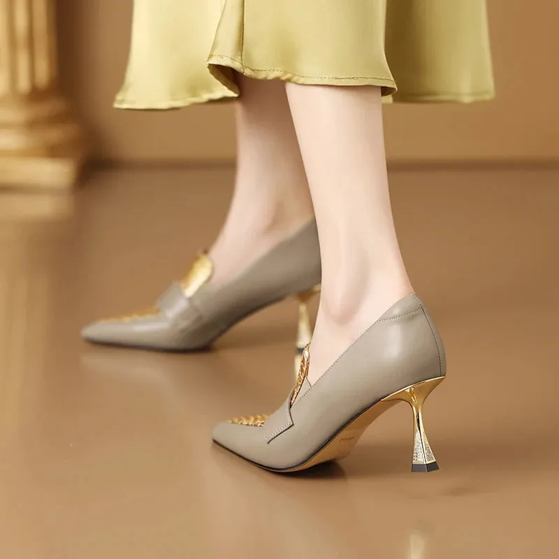 Timeless Glam Snake Pattern Pointed Toe Pumps