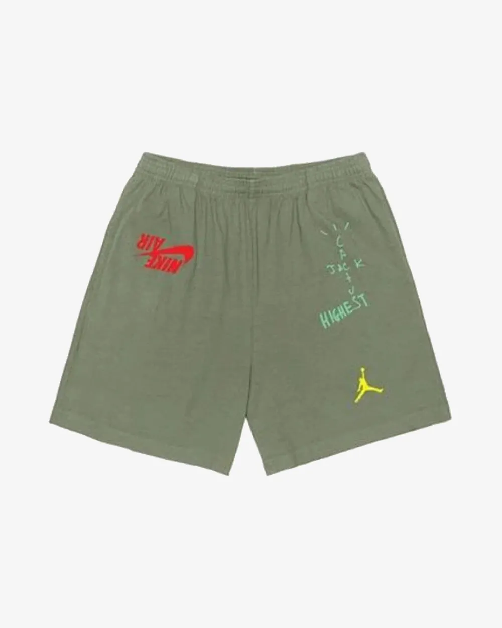 TRAVIS SCOTT JORDAN TEE HIGHEST SWEATSHORT GREEN -