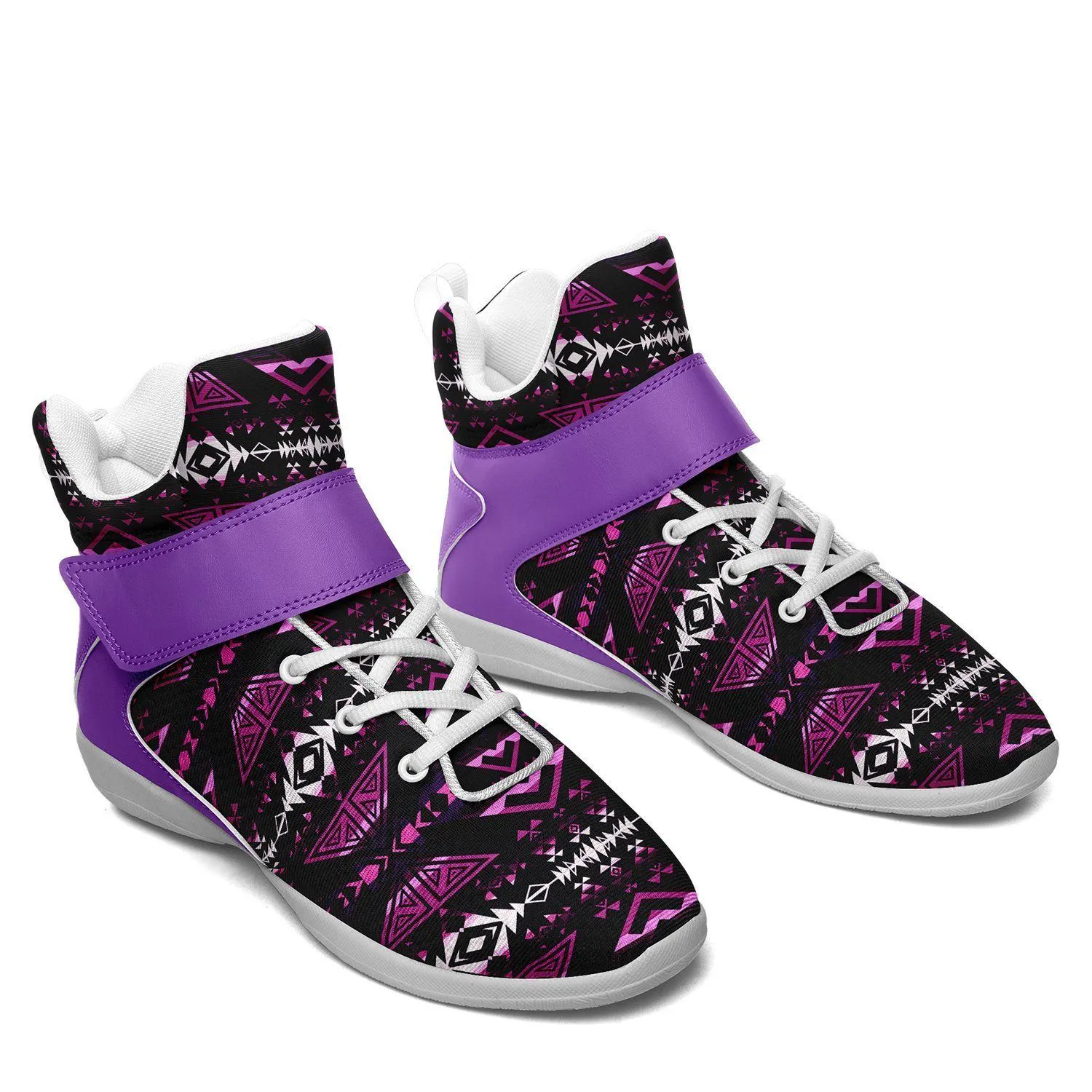 Upstream Expedition Moonlight Shadows Ipottaa Basketball / Sport High Top Shoes - White Sole