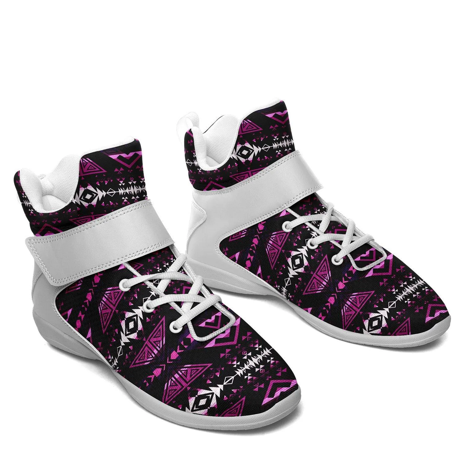 Upstream Expedition Moonlight Shadows Ipottaa Basketball / Sport High Top Shoes - White Sole