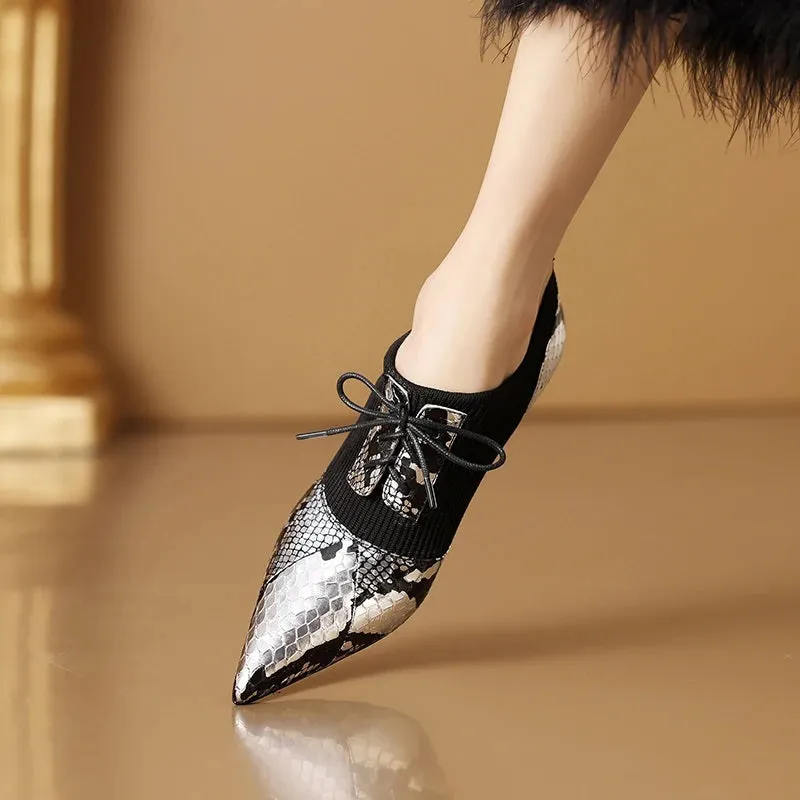 Walk On The Wild Elastic Lace-up High Heel Shoes