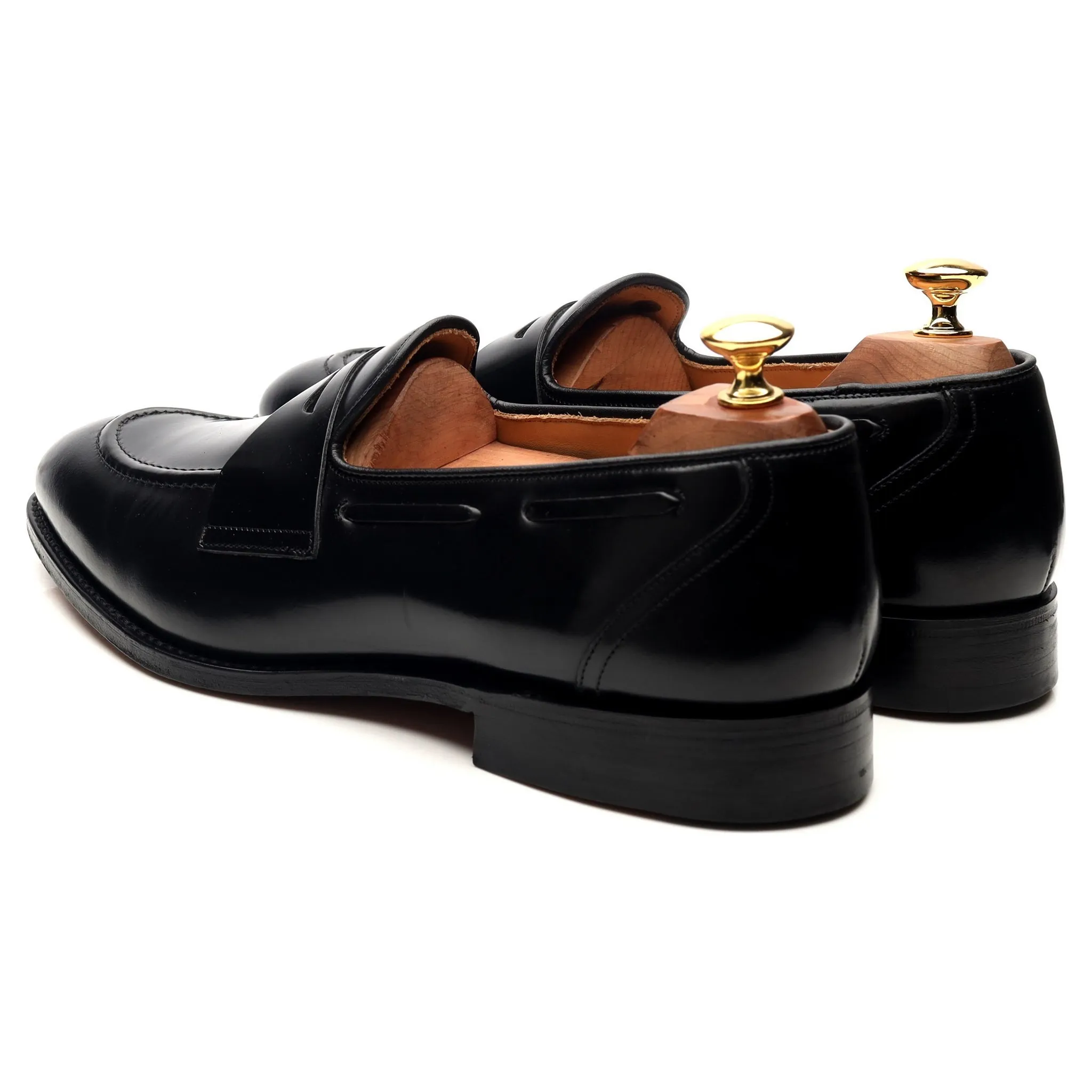 'Widnes' Black Leather Loafers UK 9.5 G