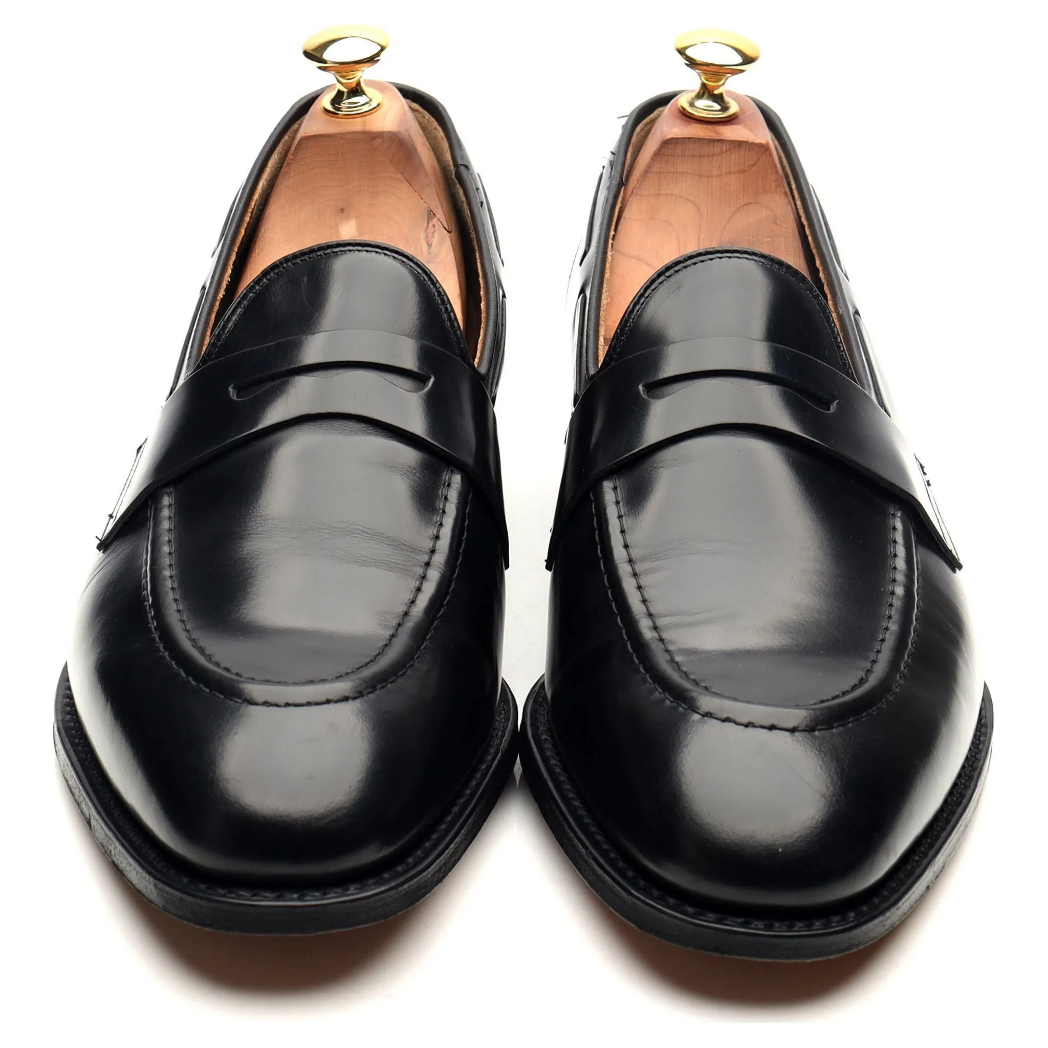 'Widnes' Black Leather Loafers UK 9.5 G