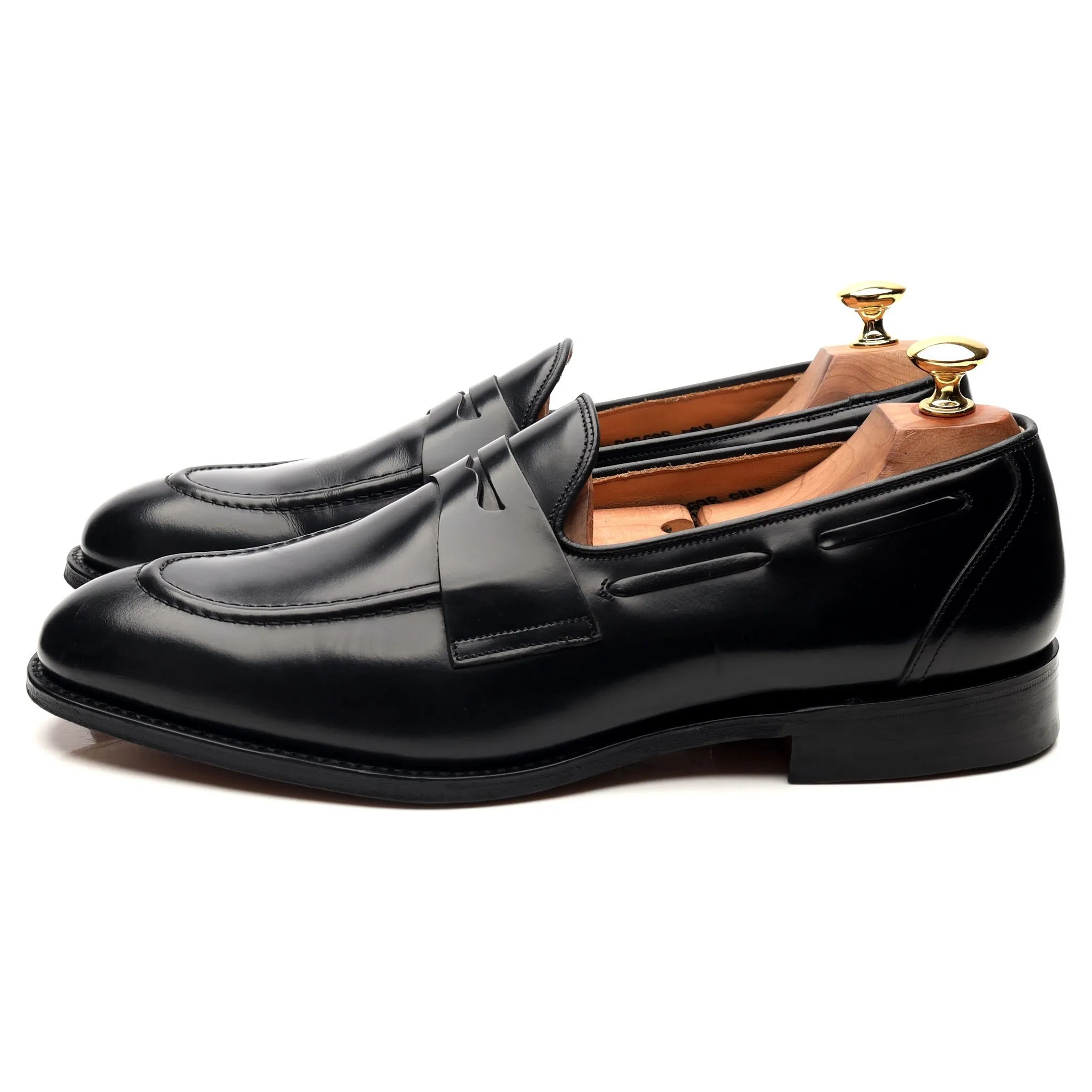 'Widnes' Black Leather Loafers UK 9.5 G