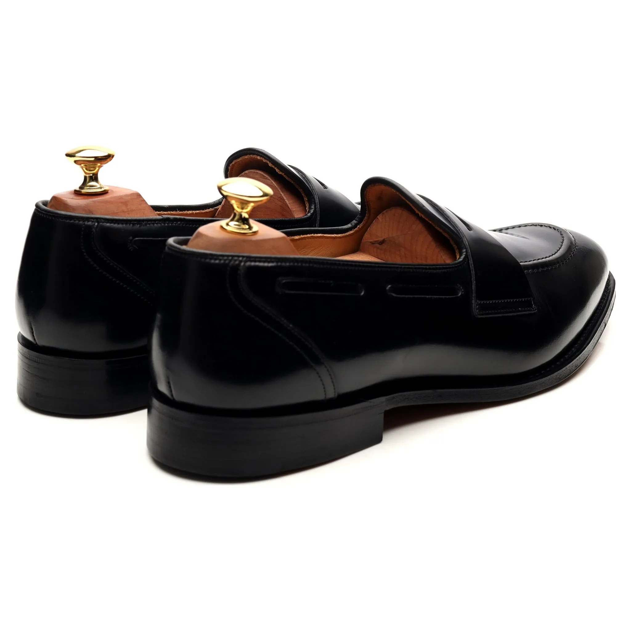 'Widnes' Black Leather Loafers UK 9.5 G