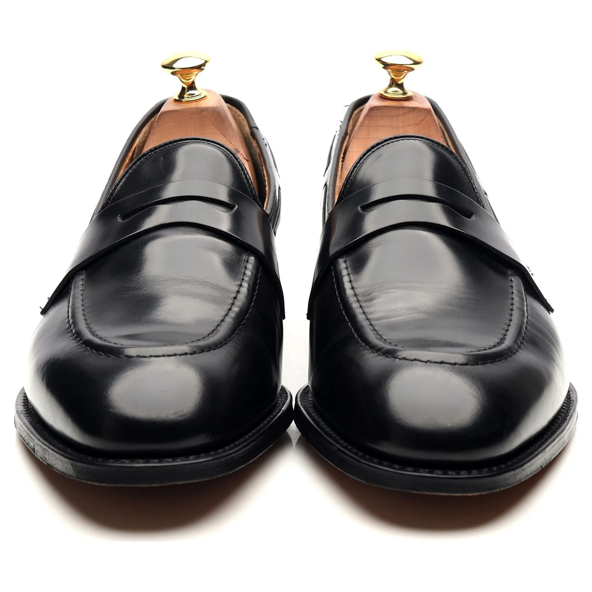 'Widnes' Black Leather Loafers UK 9.5 G